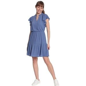 London Times Purple Flutter Sleeve Dress XL